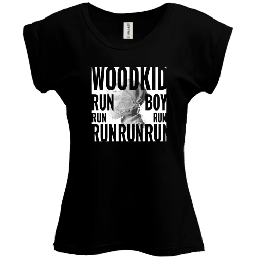 Футболка жіноча PANI, Чорний, Woodkid - Run boy
