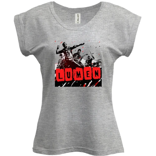 Футболка жіноча PANI, Сірий меланж, Lumen