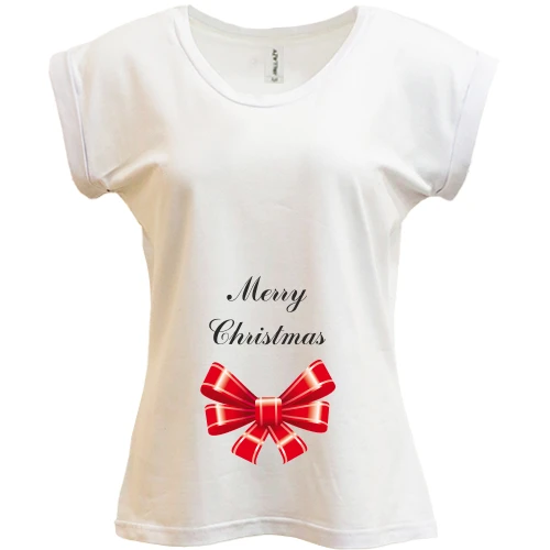 Футболка женская PANI, Синий, Merry Christmas