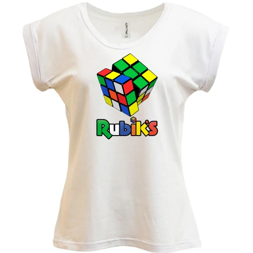Футболка женская PANI, Белый, Кубик-Рубик (Rubik's Cube)