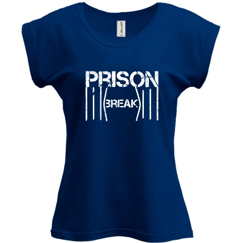 Футболка женская PANI, Синий, Prison Break logo