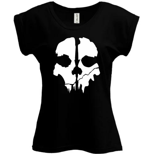 Футболка жіноча PANI, Чорний, CoD Ghosts (Skull)