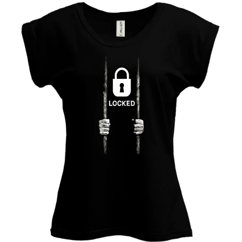 Футболка женская PANI, Черный, Locked