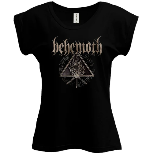 Футболка женская PANI, Черный, Behemoth (fire)