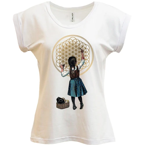 Футболка женская PANI, Белый, c Bring me the horizon - Sempiternal (2)