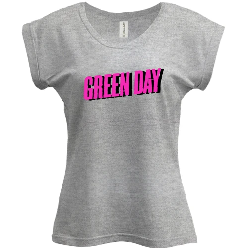 Футболка жіноча PANI Green day рожевий логотип
