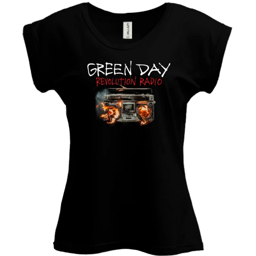 Футболка женская PANI, Черный, Green day Revolution Radio