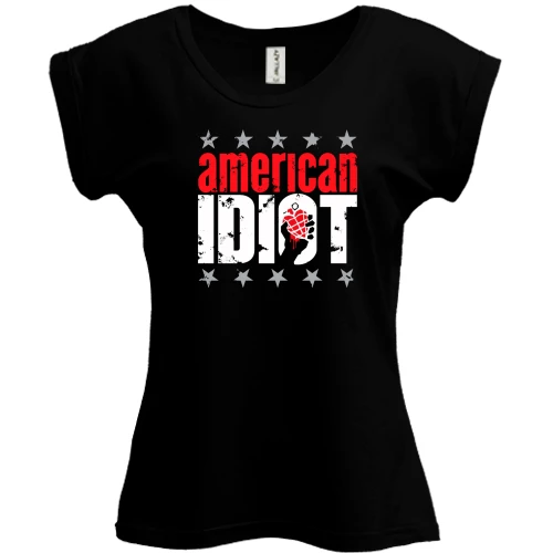 Футболка женская PANI, Черный, Green day American Idiot