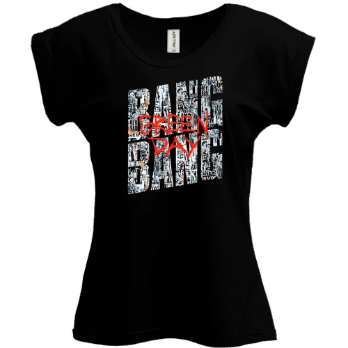 Футболка женская PANI, Черный, Bang Bang Green day