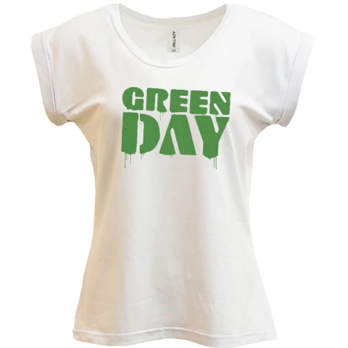 Футболка женская PANI, Белый, Green day (paint)