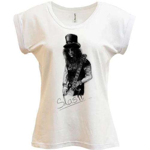 Футболка женская PANI, Белый, Guns N’ Roses Slash (2)
