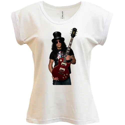 Футболка женская PANI, Белый, Guns N’ Roses Слэш