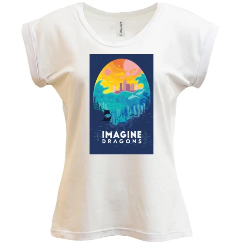 Футболка женская PANI, Белый, Imagine Dragons Future