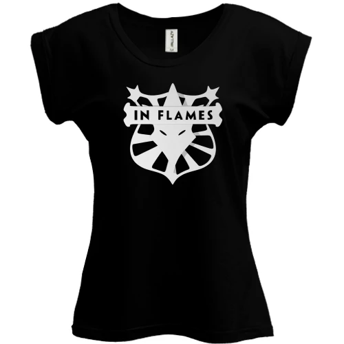 Футболка женская PANI, Черный, In Flames logo