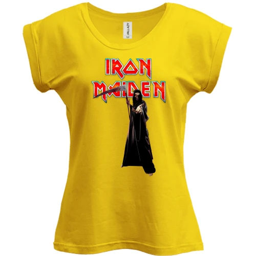 Футболка женская PANI, Желтый, Iron Maiden - Dance of Death