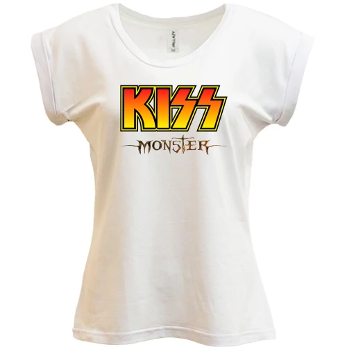 Футболка женская PANI, Белый, KISS Monster