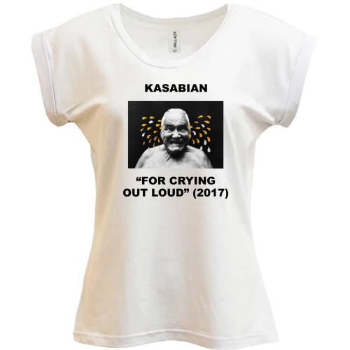 Футболка жіноча PANI, Білий, Kasabian - For Crying Out Loud