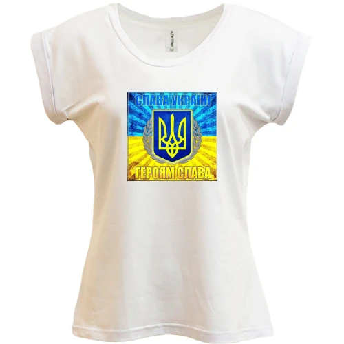 Футболка жіноча PANI, Білий, Героям Слава! (2)
