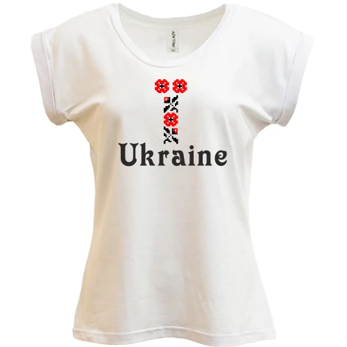 Футболка женская PANI, Белый, Вышиванка Ukraine