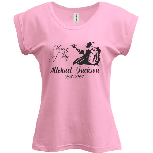 Футболка женская PANI, Белый, Michael Jackson - King of POP