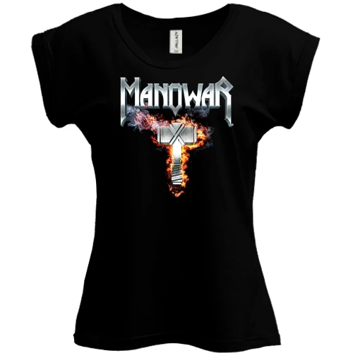 Футболка женская PANI, Черный, Manowar - The Lord of Steel