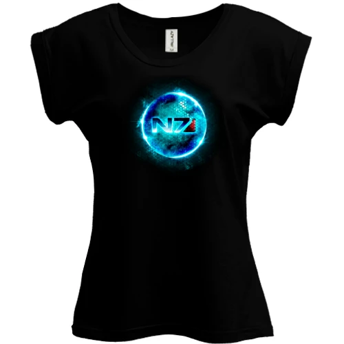 Футболка женская PANI, Черный, Mass Effect N7 (2)
