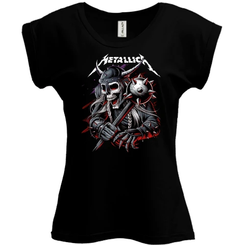 Футболка женская PANI, Черный, Metallica (со скелетом-воином) 2
