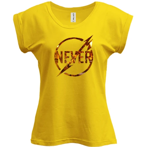 Футболка женская PANI, Желтый, Metallica Never