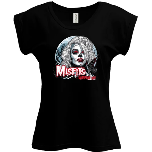 Футболка женская PANI, Черный, Misfits Vampire girl