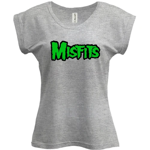Футболка женская PANI, Серый меланж, The Misfits Logo