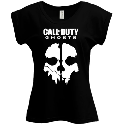 Футболка женская PANI, Черный, Call of Duty Ghosts (Skull)