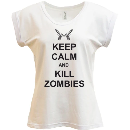Футболка женская PANI Keep Calm and kill zombies