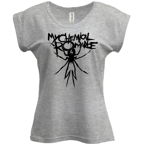 Футболка женская PANI, Синий, My Chemical Romance с пауком