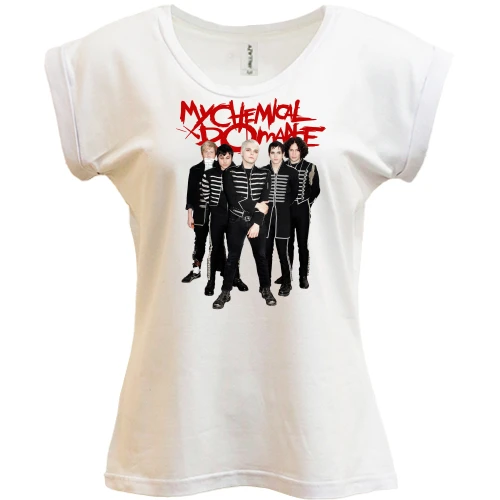 Футболка женская PANI, Белый, My Chemical Romance Band