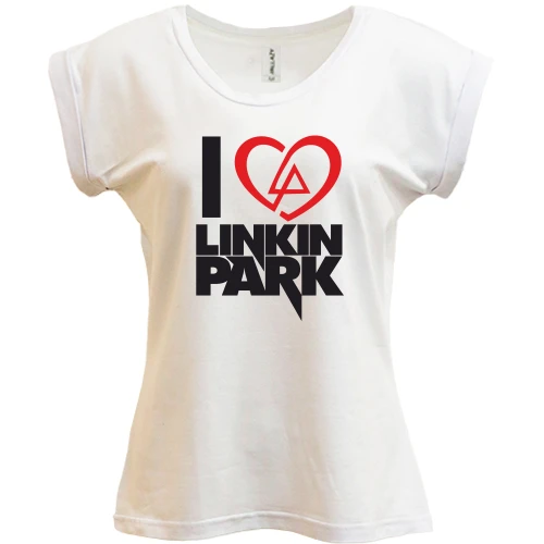 Футболка женская PANI, Белый, I love linkin park (Я люблю Linkin Park)