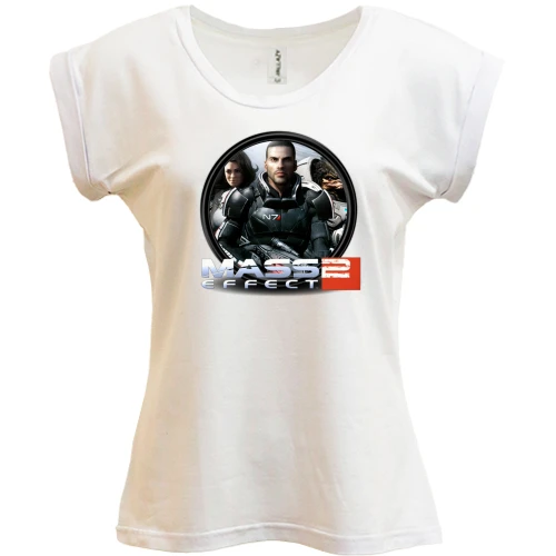 Футболка женская PANI, Белый, Mass Effect 2