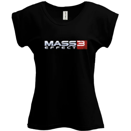 Футболка женская PANI, Черный, Mass Effect 3 Logo