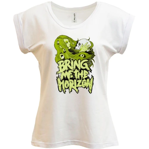Футболка жіноча PANI, Білий, Bring me the horizon girl