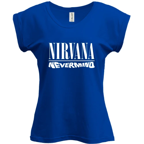 Футболка женская PANI, Синий, Nirvana Nevermind