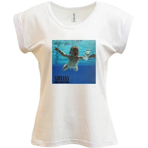 Футболка женская PANI, Белый, Nirvana Nevermind (2)