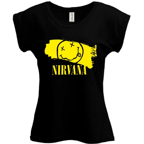 Футболка жіноча PANI, Чорний, NIRVANA Painted Smile