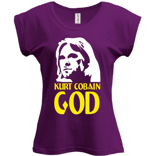 Футболка женская PANI Kurt Cobain is god
