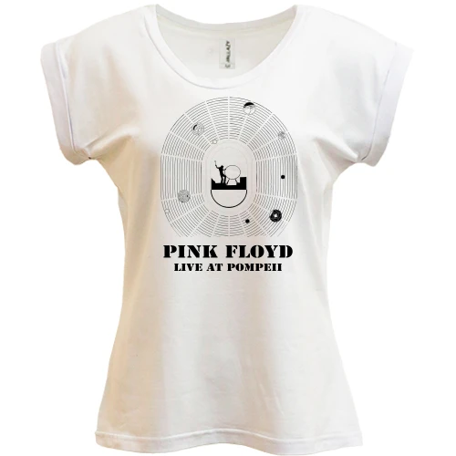 Футболка жіноча PANI, Бежевий, Pink Floyd - LIVE AT POMPEII
