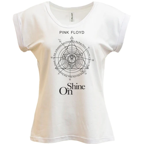 Футболка женская PANI, Белый, Pink Floyd - Shine On