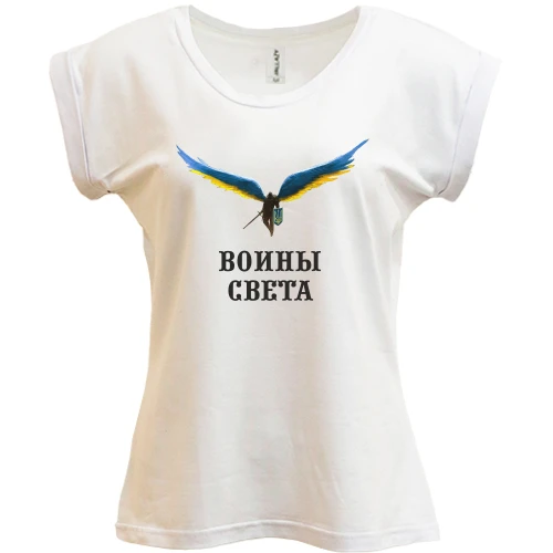 Футболка жіноча PANI, Білий, Воїни світла