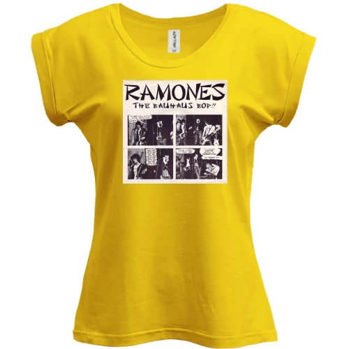 Футболка жіноча PANI, Жовтий, Ramones - blitzkrieg bop