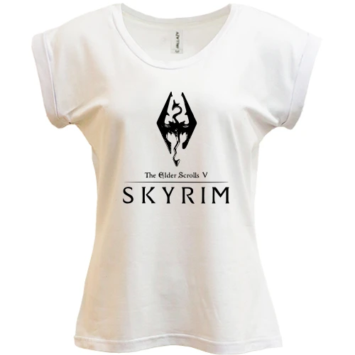 Футболка женская PANI, Белый, The Elder Scrolls V: Skyrim