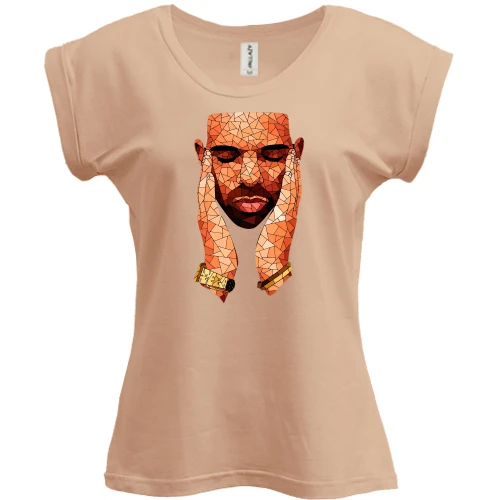 Футболка женская PANI с Drake полигонами
