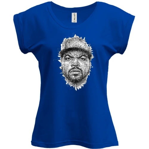 Футболка женская PANI, Синий, с Ice Cube (иллюстрация)