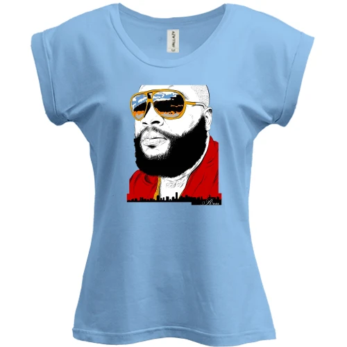 Футболка женская PANI, Синий, с Rick Ross в очках